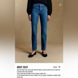 Sezane Brut Sexy Denim Jeans size 38/ US Size 6